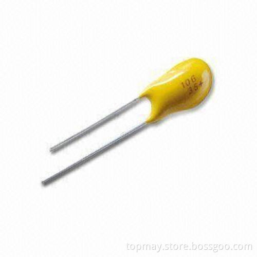 Radial Tantalum Capacitor with Low Current Leakage, Suitable for Military and Computer Applications
